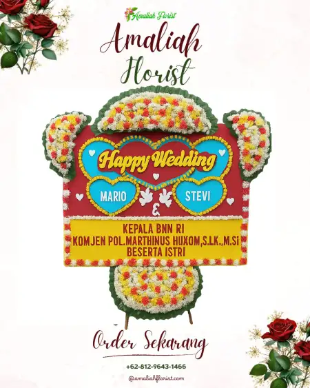 Papan Bunga Pernikahan Ngablak
